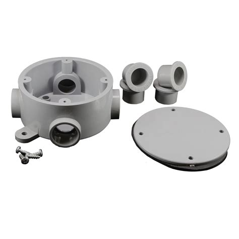 junction box ace|Cantex Round PVC 1 gang Junction Box Gray .